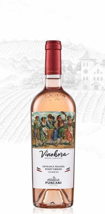 Вино «Vinohora» 2024 Feteasca Neagra - Pinot Grigio розовое, Purcari. 0,75 Вино «Vinohora» 2024 Feteasca Neagra - Pinot Grigio розовое, Purcari. 0,75