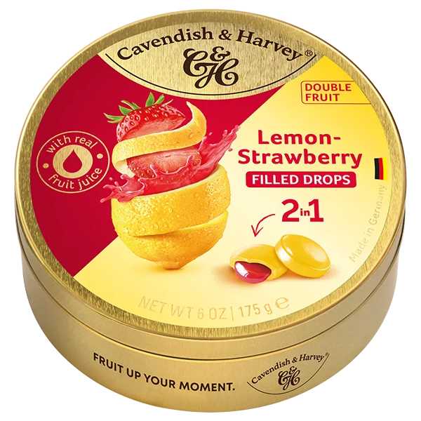 Леденцы "Букурия" с лимоном и клубникой, 175 гр.