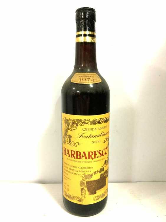 Вино "Barbaresco Azienda Acgricola Fontanabianca Neive" 1974 года.