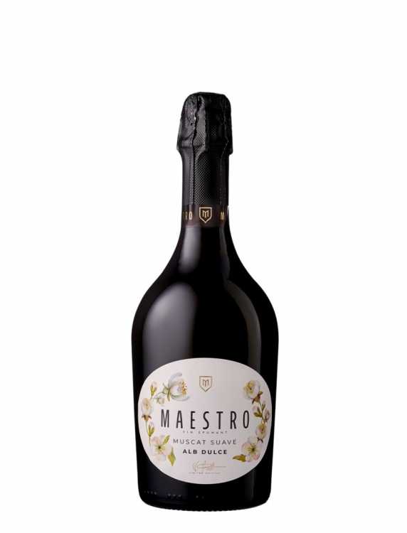 Шампанское «Maestro» 2024 Muscat Suave, сладкое белое. 0,75