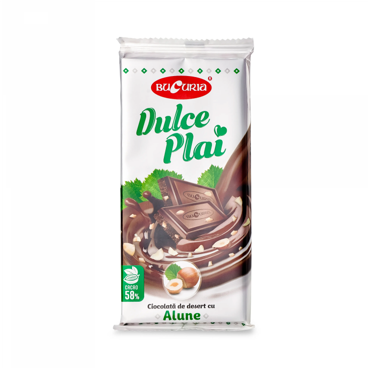 Шоколад "Дулче Плай" с лесным орехом, 90 г.