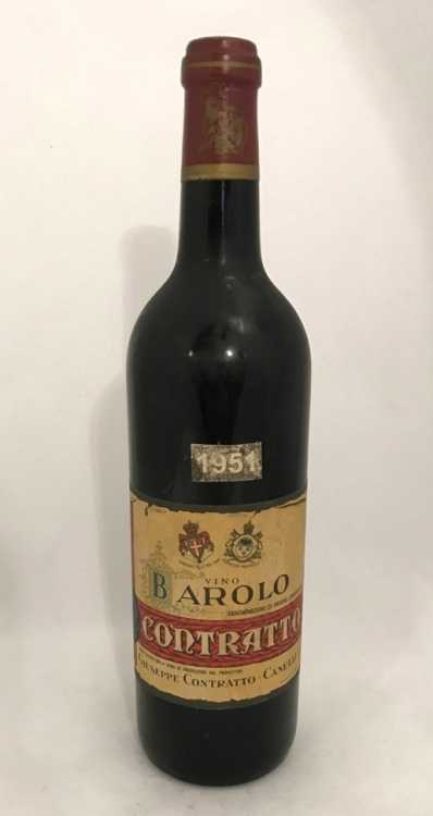 Вино "Barolo Contratto Guiseppe Contratto-Canelli" 1951 года.